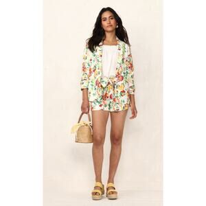 LC Lauren Conrad Women’s Blazer Fruit Floral Button Front Size S NWOT